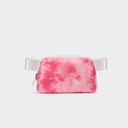 Pander 1L double zipper water-repellent nylon belt bag in Cloud Pink, product view 1
