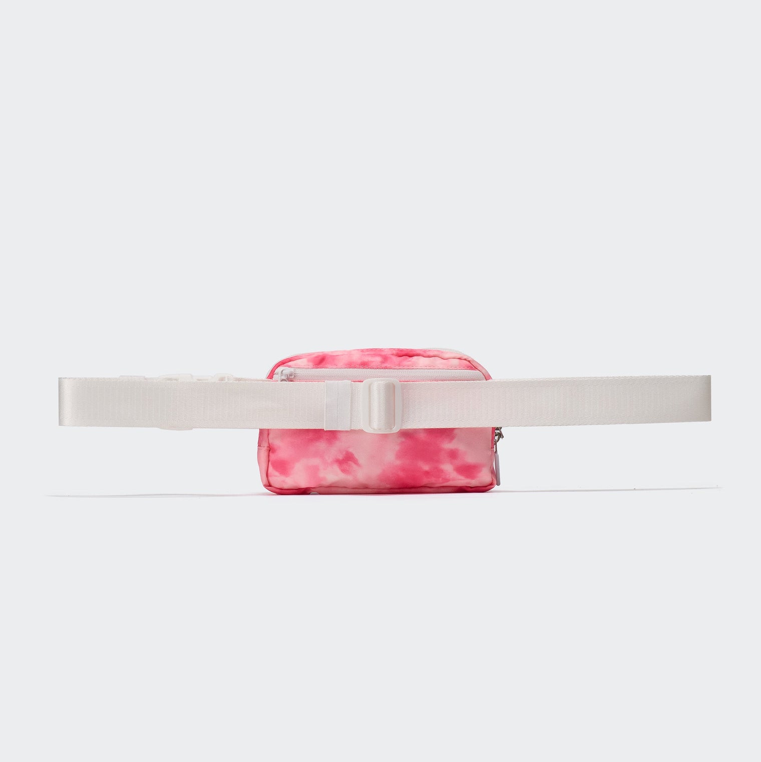 Pander 1L double zipper water-repellent nylon belt bag in Cloud Pink, product view 3