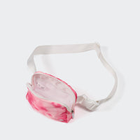 Pander 1L double zipper water-repellent nylon belt bag in Cloud Pink, product view 6
