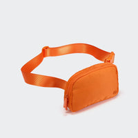 Pander 1L double zipper water-repellent nylon belt bag in Dark Orange, product view 2