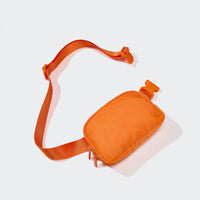 Pander 1L double zipper water-repellent nylon belt bag in Dark Orange, product view 5