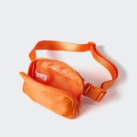 Pander 1L double zipper water-repellent nylon belt bag in Dark Orange, product view 6