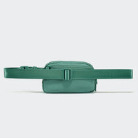 Pander 1L double zipper water-repellent nylon belt bag in Eucalyptus Green, product view 3