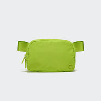 Pander 1L double zipper water-repellent nylon belt bag in Grape Green, product view 1