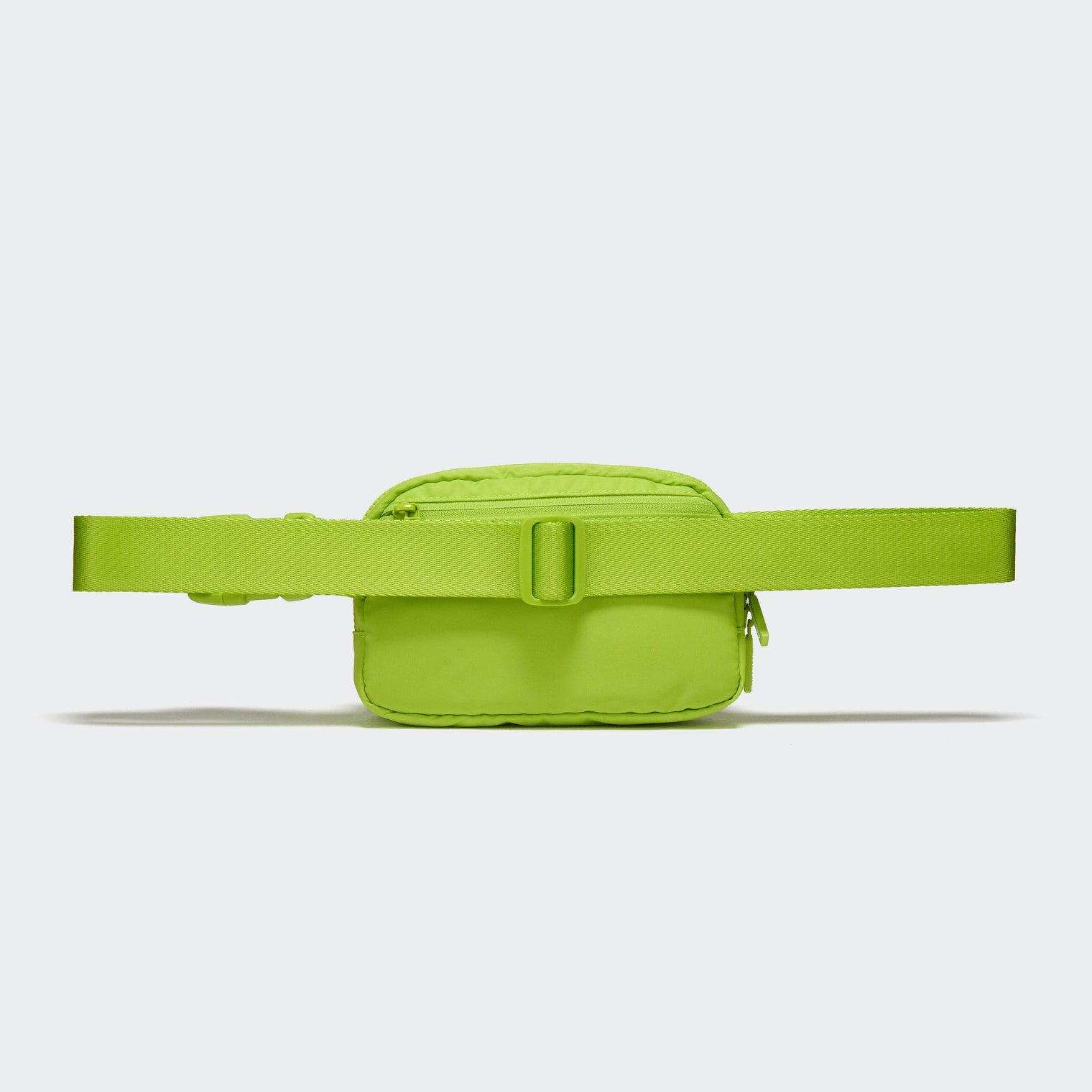 Pander 1L double zipper water-repellent nylon belt bag in Grape Green, product view 3