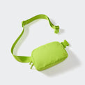 Pander 1L double zipper water-repellent nylon belt bag in Grape Green, product view 5