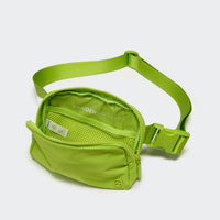 Pander 1L double zipper water-repellent nylon belt bag in Grape Green, product view 6