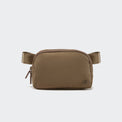 Pander 1L double zipper water-repellent nylon belt bag in Gray Brown, product view 1