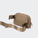 Pander 1L double zipper water-repellent nylon belt bag in Gray Brown, product view 4