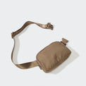 Pander 1L double zipper water-repellent nylon belt bag in Gray Brown, product view 5