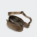 Pander 1L double zipper water-repellent nylon belt bag in Gray Brown, product view 6