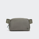 Pander 1L double zipper water-repellent nylon belt bag in Grey Sage, product view 1