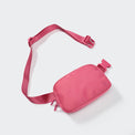 Pander 1L double zipper water-repellent nylon belt bag in Hot Pink, product view 5