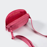 Pander 1L double zipper water-repellent nylon belt bag in Hot Pink, product view 7