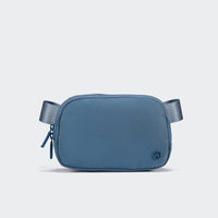 Pander 1L double zipper water-repellent nylon belt bag in Indigo Blue, product view 1