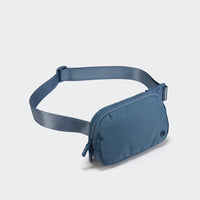 Pander 1L double zipper water-repellent nylon belt bag in Indigo Blue, product view 2