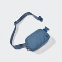 Pander 1L double zipper water-repellent nylon belt bag in Indigo Blue, product view 5