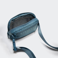 Pander 1L double zipper water-repellent nylon belt bag in Indigo Blue, product view 8