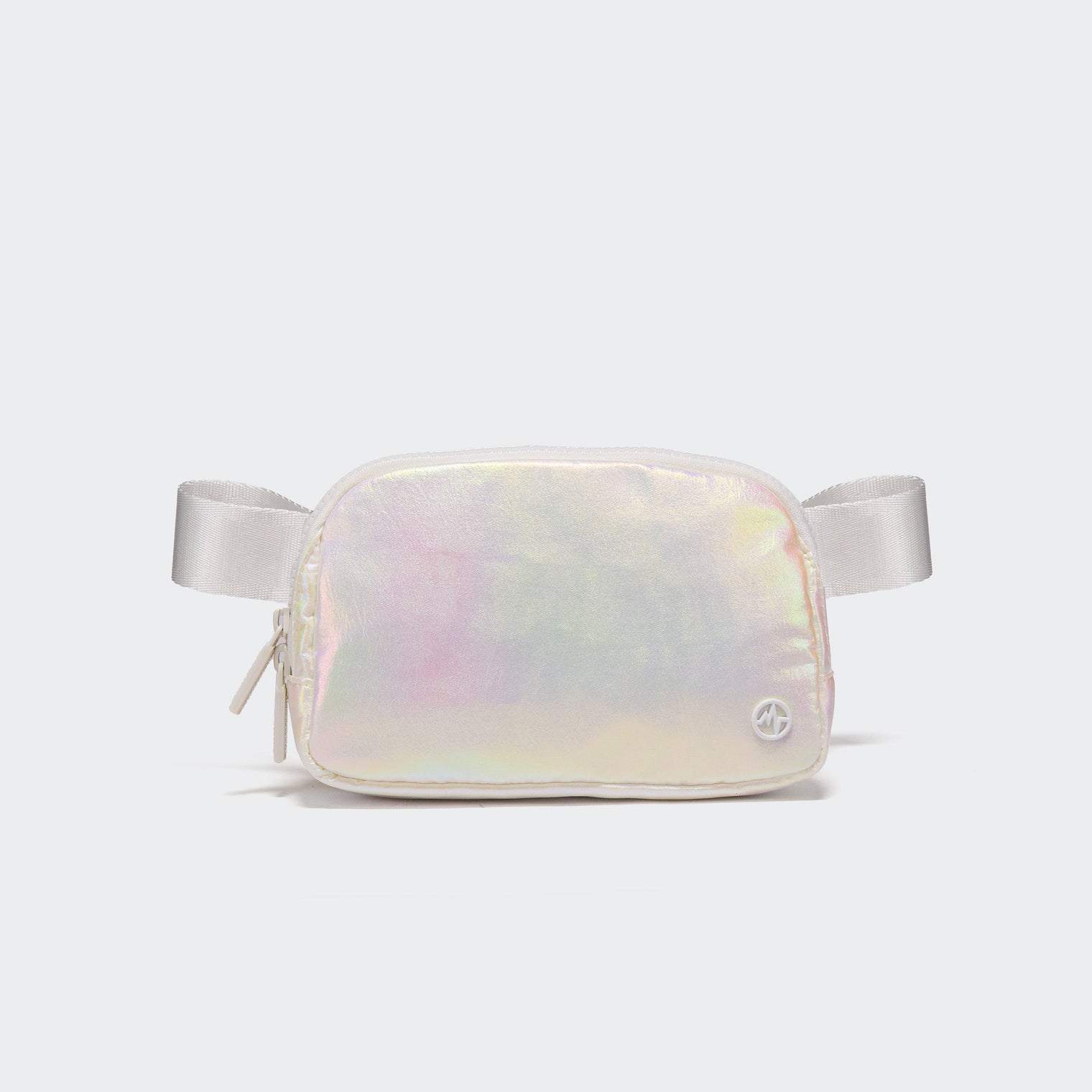 Pander 1L double zipper water-repellent nylon belt bag in Iridescent, product view 1