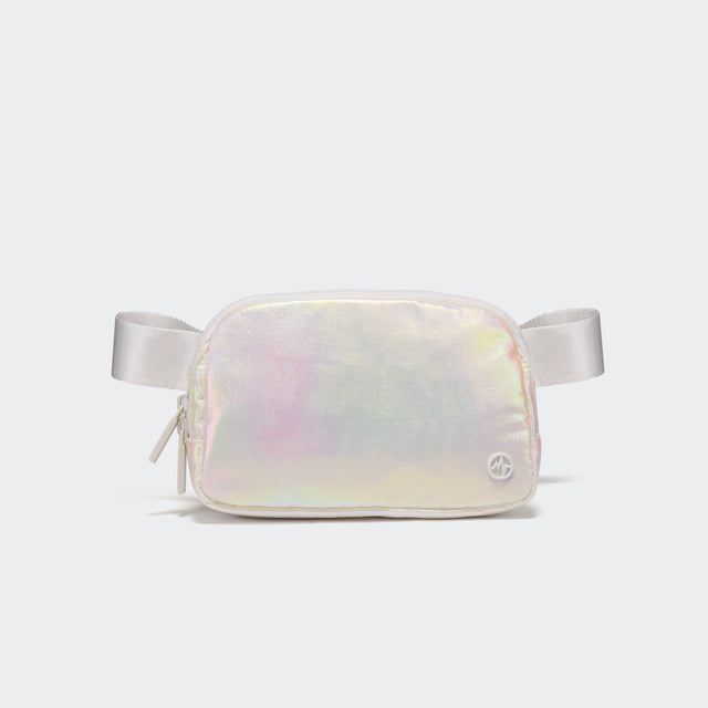 Pander 1L double zipper water-repellent nylon belt bag in Iridescent, product view 1
