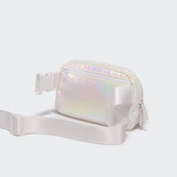 Pander 1L double zipper water-repellent nylon belt bag in Iridescent, product view 4