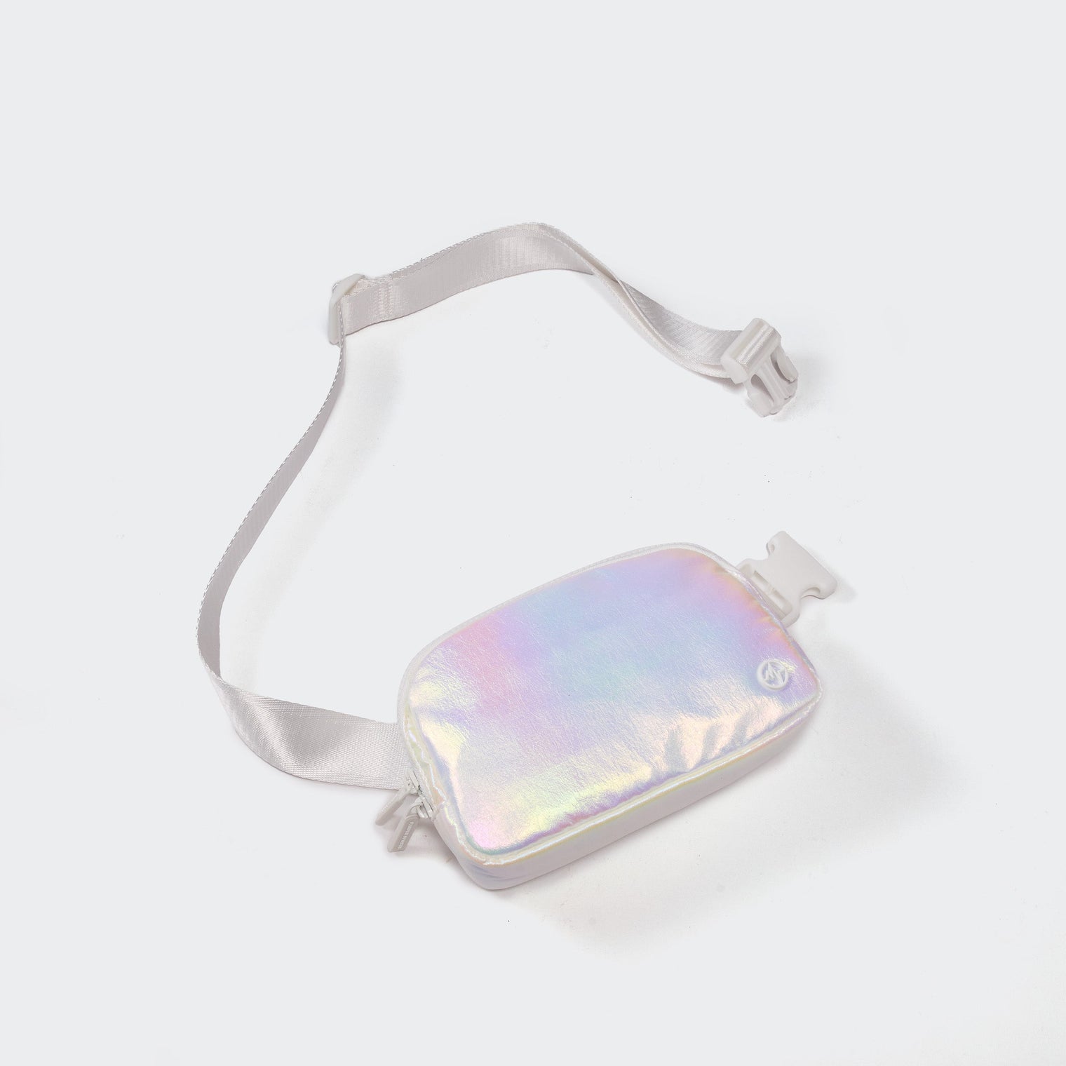 Pander 1L double zipper water-repellent nylon belt bag in Iridescent, product view 5