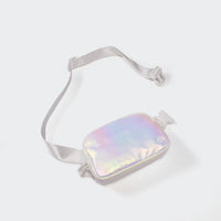 Pander 1L double zipper water-repellent nylon belt bag in Iridescent, product view 5