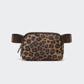 Pander 1L double zipper water-repellent nylon belt bag in Leopard Multi, product view 1