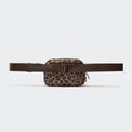 Pander 1L double zipper water-repellent nylon belt bag in Leopard Multi, product view 3