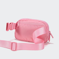 Pander 1L double zipper water-repellent nylon belt bag in Light Pink, product view 4