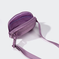 Pander 1L double zipper water-repellent nylon belt bag in Light Purple, product view 7