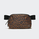 Pander 1L double zipper water-repellent nylon belt bag in Midnight Leopard, product view 1