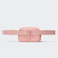 Pander 1L double zipper water-repellent nylon belt bag in Mono Pink, product view 3