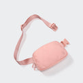 Pander 1L double zipper water-repellent nylon belt bag in Mono Pink, product view 5