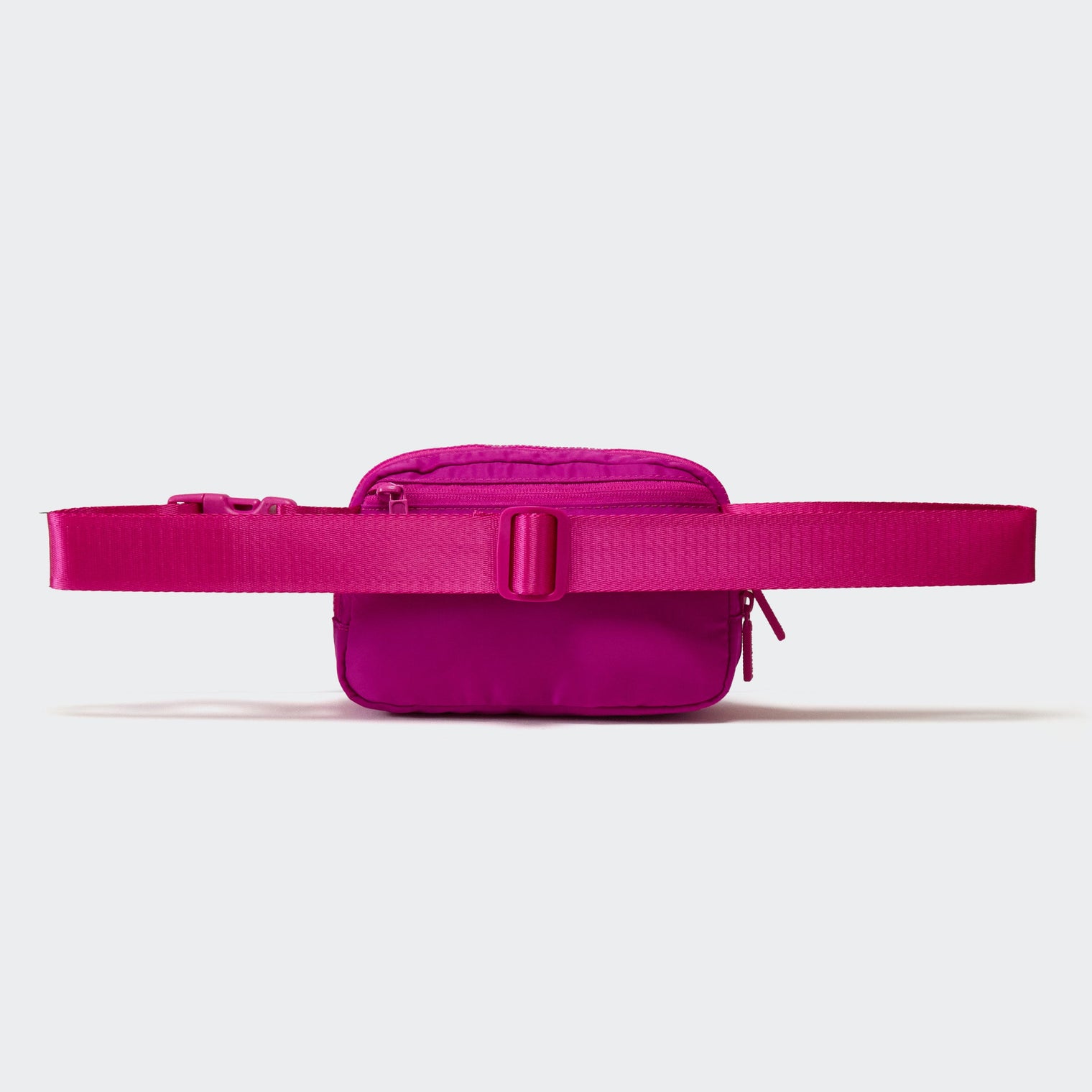 Pander 1L double zipper water-repellent nylon belt bag in Poinciana, product view 3