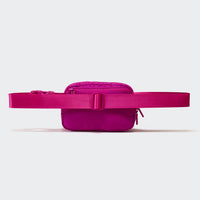Pander 1L double zipper water-repellent nylon belt bag in Poinciana, product view 3