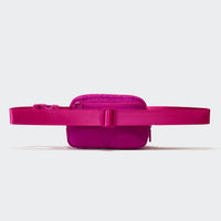 Pander 1L double zipper water-repellent nylon belt bag in Poinciana, product view 4