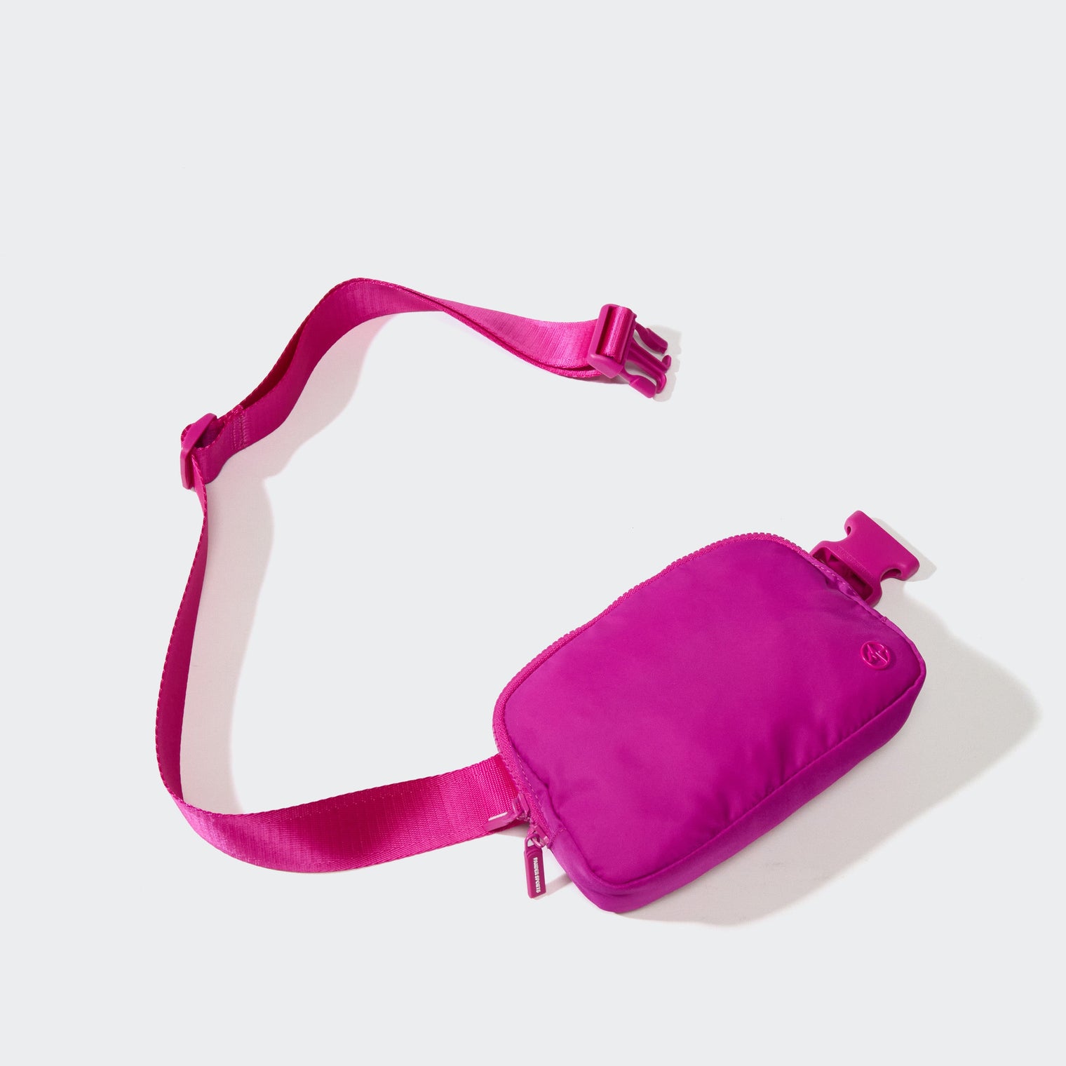 Pander 1L double zipper water-repellent nylon belt bag in Poinciana, product view 6