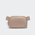 Pander 1L double zipper water-repellent nylon belt bag in Raw Linen Beige, product view 1