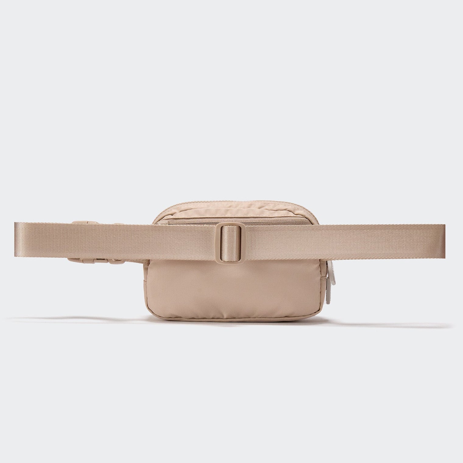 Pander 1L double zipper water-repellent nylon belt bag in Raw Linen Beige, product view 3