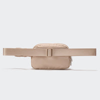 Pander 1L double zipper water-repellent nylon belt bag in Raw Linen Beige, product view 3