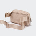 Pander 1L double zipper water-repellent nylon belt bag in Raw Linen Beige, product view 4