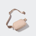 Pander 1L double zipper water-repellent nylon belt bag in Raw Linen Beige, product view 5
