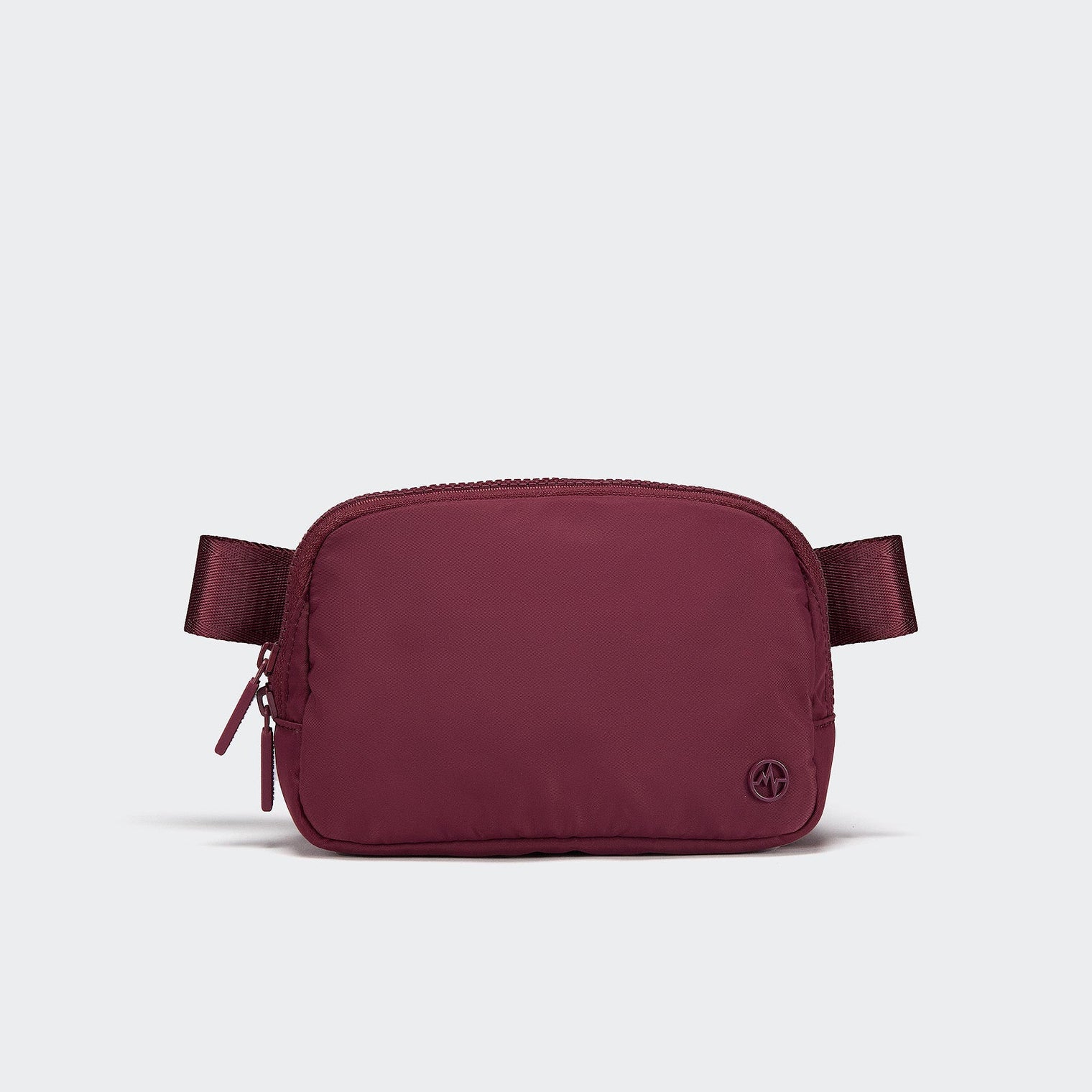 Pander 1L double zipper water-repellent nylon belt bag in Red Merlot, product view 1