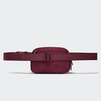 Pander 1L double zipper water-repellent nylon belt bag in Red Merlot, product view 3