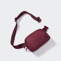 Pander 1L double zipper water-repellent nylon belt bag in Red Merlot, product view 5