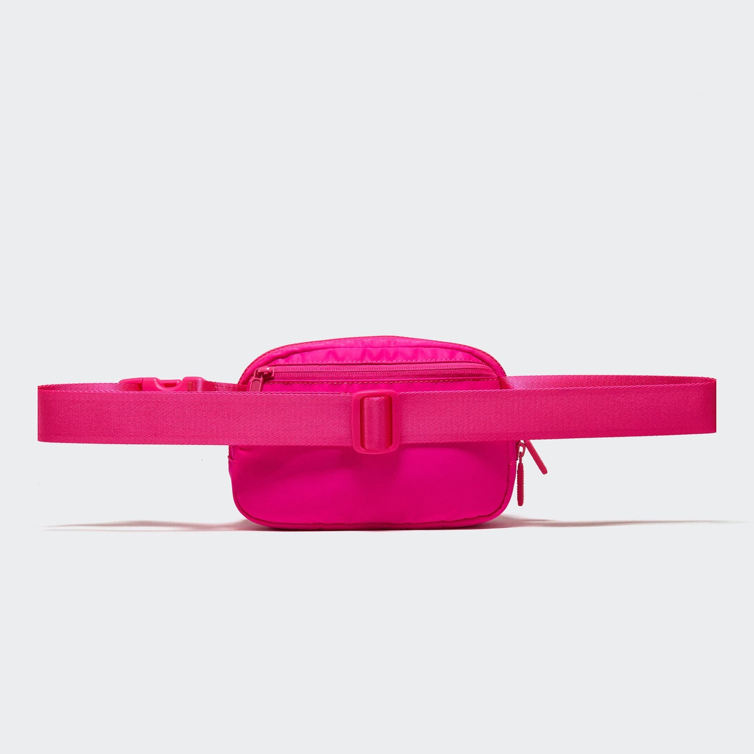 Pander 1L double zipper water-repellent nylon belt bag in Sonic Pink, product view 3