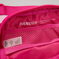 Pander 1L double zipper water-repellent nylon belt bag in Sonic Pink, product view 8
