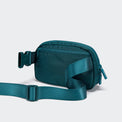 Pander 1L double zipper water-repellent nylon belt bag in Teal Blue, product view 4