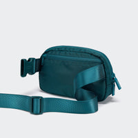 Pander 1L double zipper water-repellent nylon belt bag in Teal Blue, product view 4